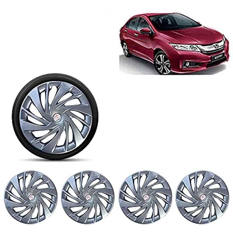 Auto Pearl 4 Pcs 15 inch ABS Silver Car Wheel Cover Set for Honda City 2020