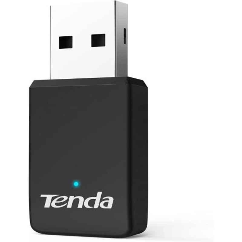 Tenda U9 AC650 650 Mbps Black Wireless Dual Band Auto-Install USB Adapter