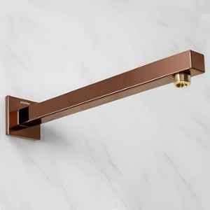 Plantex 18 inch Shower Arm for Overhead Shower/Stainless Steel Shower Pipe/Wall Mount Bathroom Fitting with 1/2 inch Thread (Rose Gold)