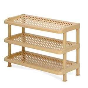 Nilkamal Plastic Marble Beige Multipurpose Rack with 3 Shelves