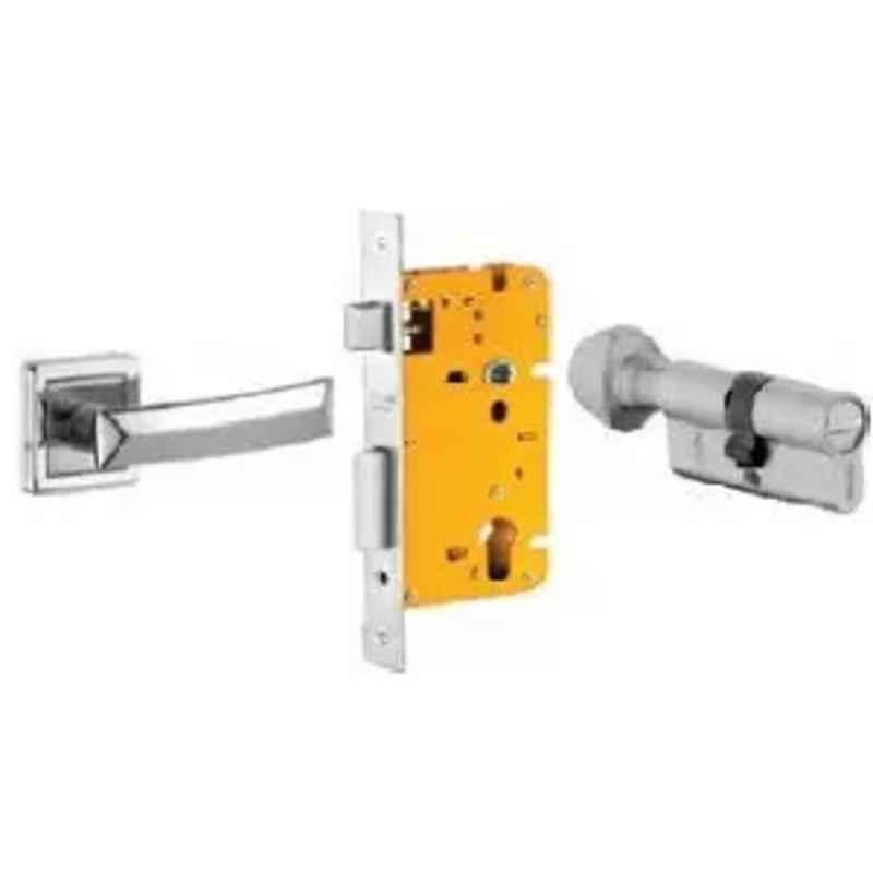 Dorset ML Series Quadra 60mm Stainless Steel Door Handle Lock Set with Coin & Knob, ML QU OR