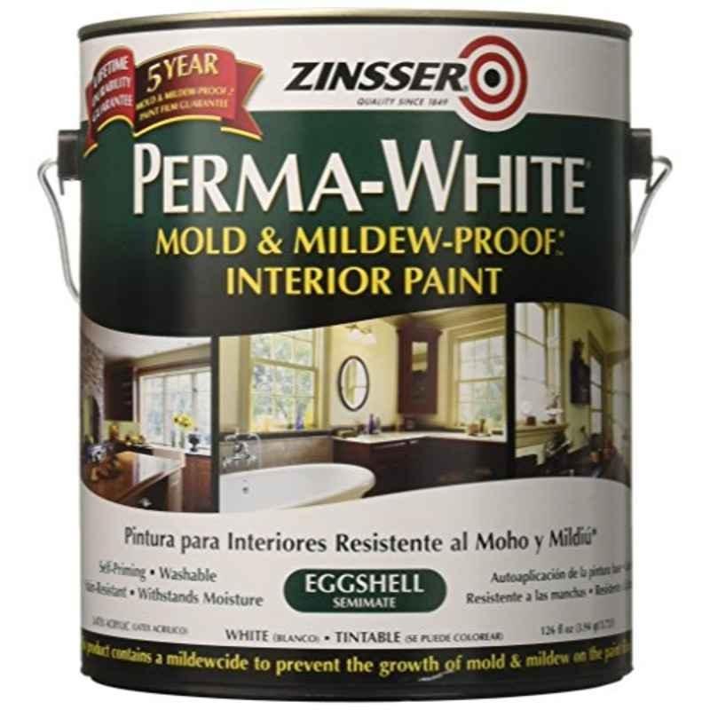 Rust-Oleum Zinsser 1 Gallon White Eggless Semimate Perma-White Mold & Mildew-Proof Interior Paint