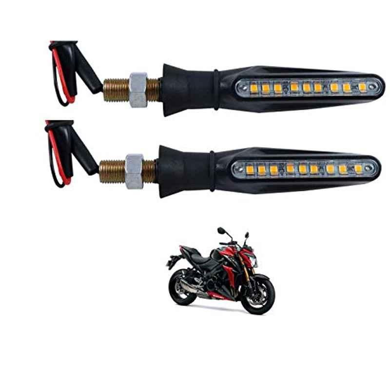 Kozdiko 4 Pcs Plastic Front & Rear Side Sleek Yellow Bike Indicator Set for Suzuki GSX S1000