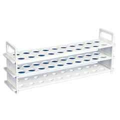 ELECOPTO 16mm 3 Tier Polypropylene Test Tube Stand with 62 Holes
