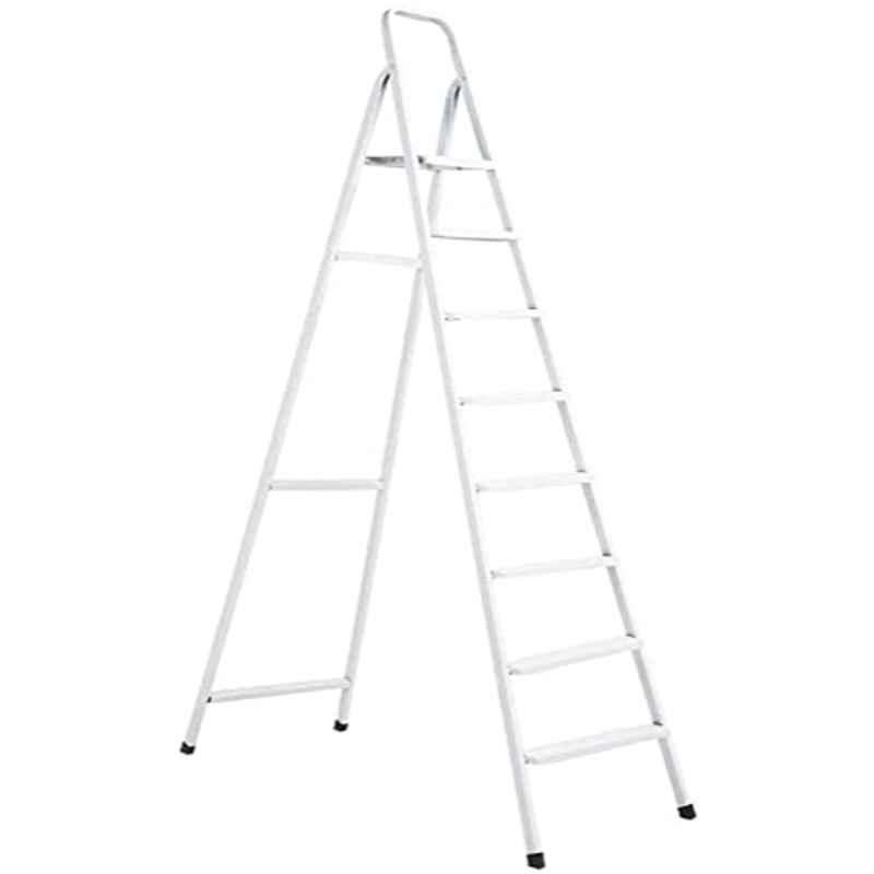 Robustline 9 Steps Steel White Multi Purpose Ladder
