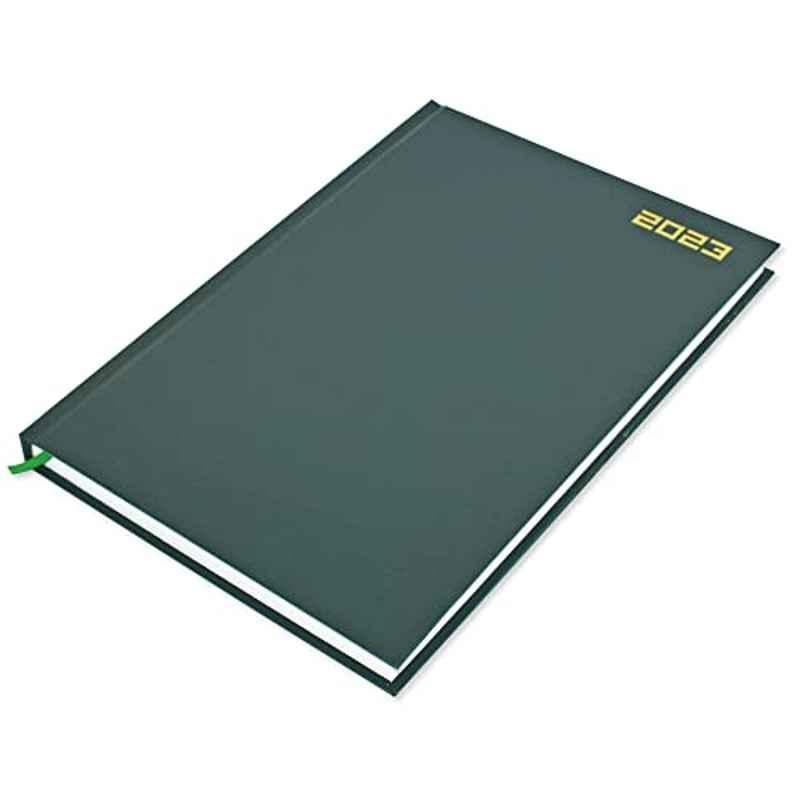 FIS 384 Sheets A4 Green 60 GSM 2023 English Diary, FSDI41E23GR