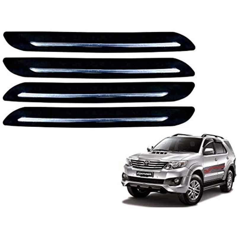 Kozdiko 4 Pcs Single Chrome Bumper Protector Set for Toyota Fortuner