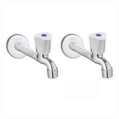 Fastgear Triangle Stainless Steel Silver Chrome Finish Long Body Tap, FG1860 (Pack of 2)