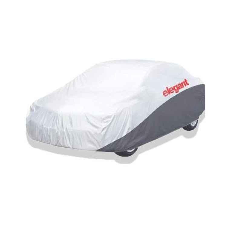 Elegant White & Grey Water Resistant Car Body Cover for Toyota Altis