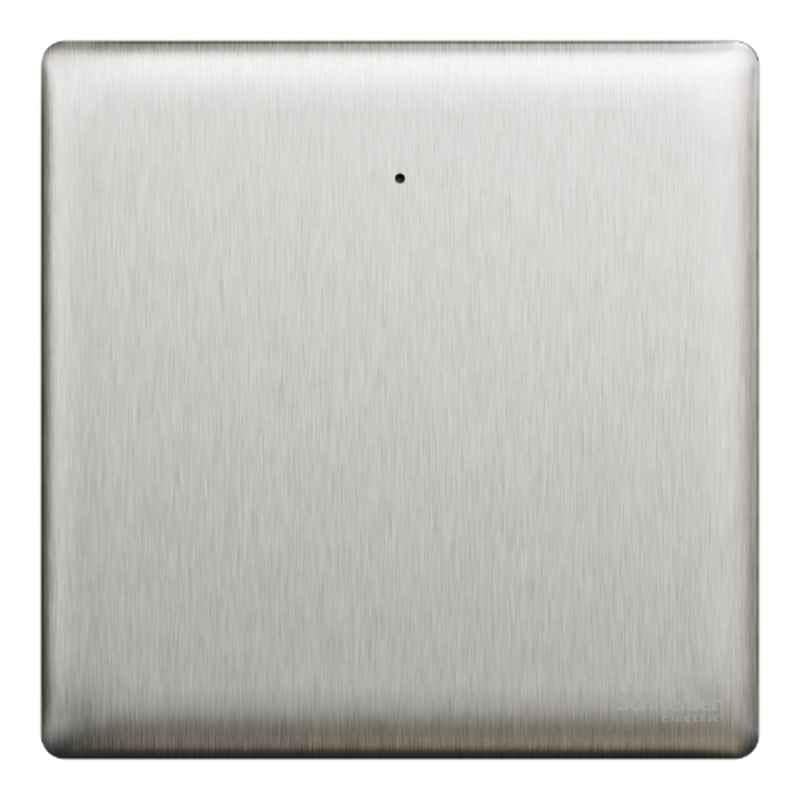 Schneider Electric Unica X 16A 250V 1 Way 1 Gang Stainless Steel Switch with LED, NUX31_1N_SS