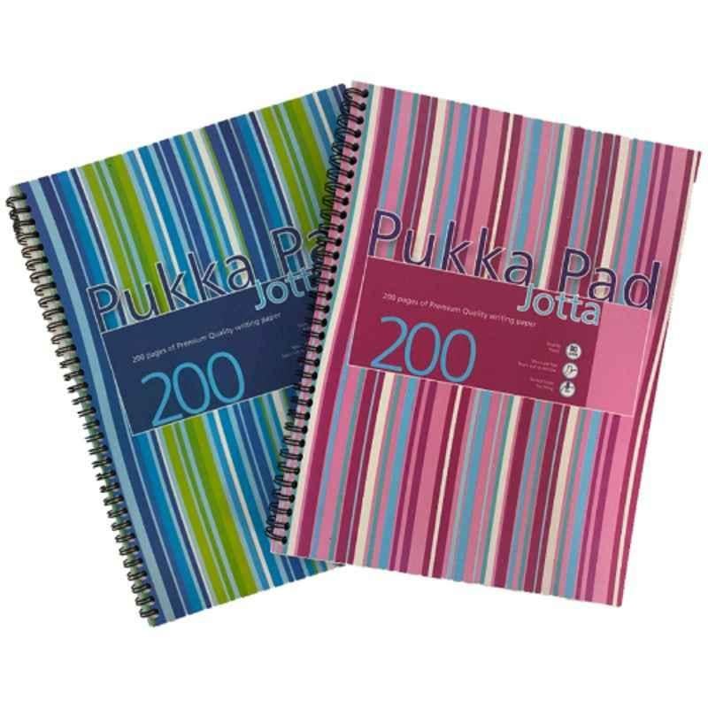 Pukka Pad Jotta A4 80 GSM 200 Sheets Assorted Wire bound line Ruled Paper