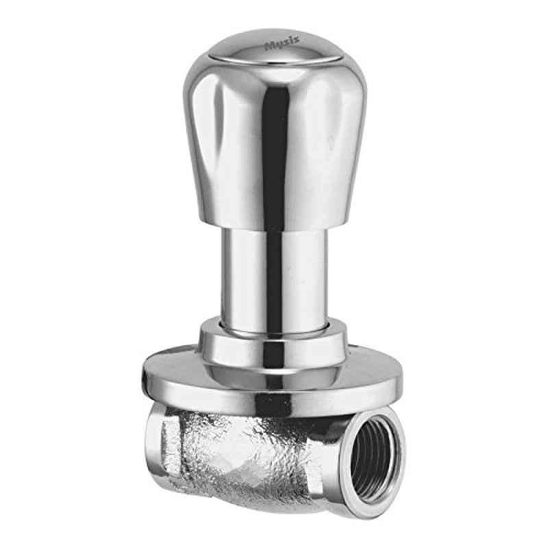 Mysis M-CA-09B Croma 3/4 inch Brass Chrome Finish Concealed Stop Cock