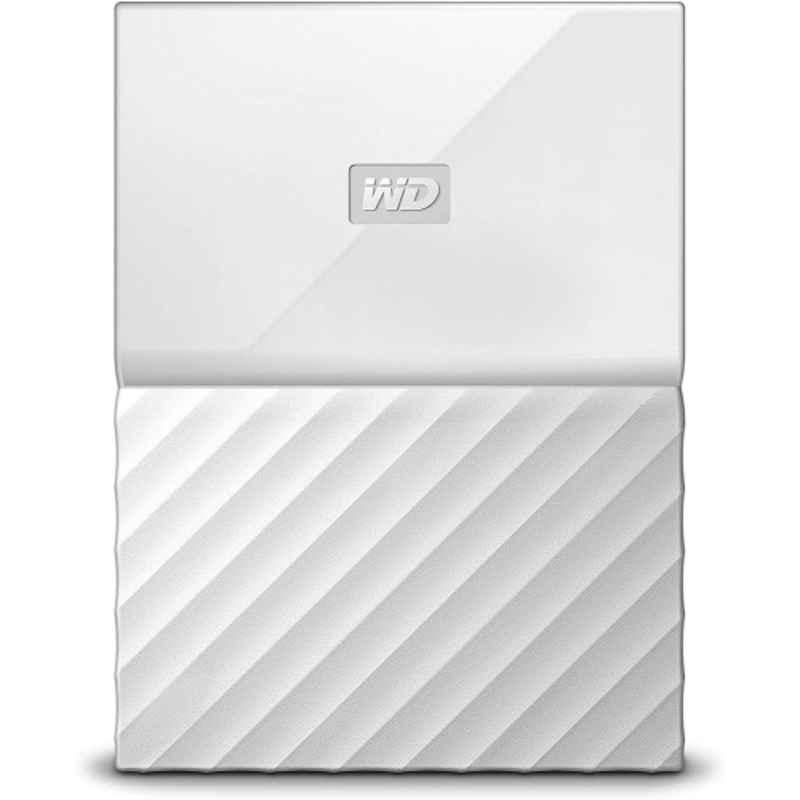 WD My Passport 1TB White USB 3.0 Portable External Hard Drive, WDBYNN0010BWT-WESN