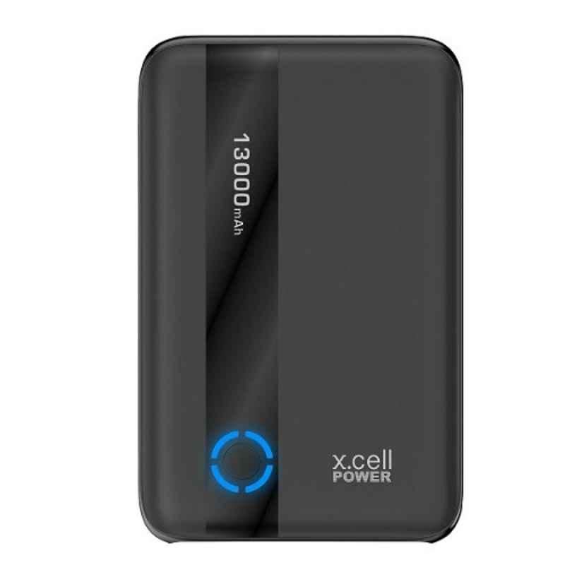 Xcell 13000mAh Black Dual Port Power Bank, XL-PC-13300