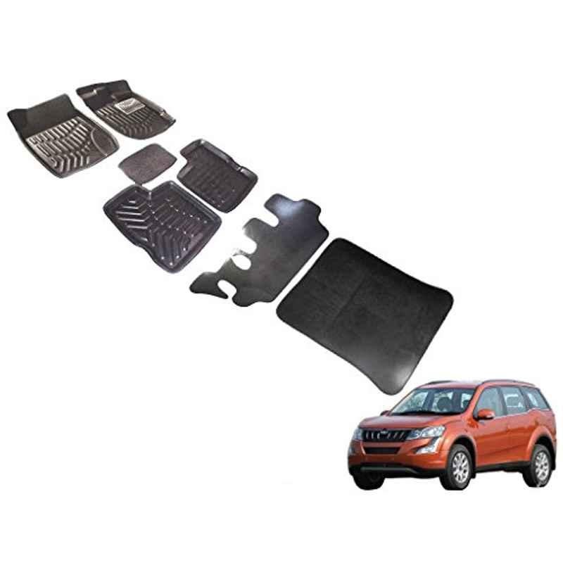 Kozdiko 7 Pcs Black 3D Foot Mat Set for Mahindra XUV