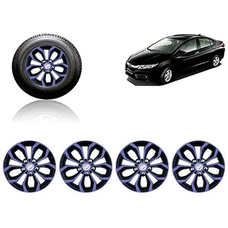 Auto Pearl 4 Pcs 15 inch ABS Violet & Black Car Wheel Cover Set for Honda City Idtec
