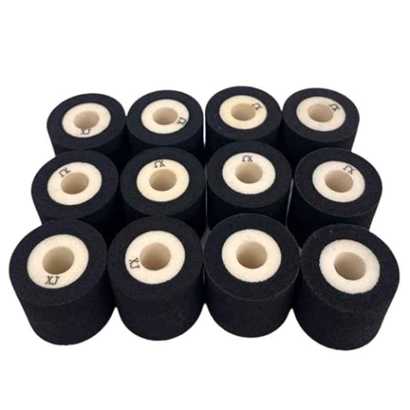 Universal Seal 36x32mm Black Hot Ink Roll with 1 inch Core for Batch Coding Machine ( Pack of 12)
