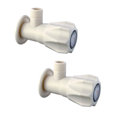 Natraj ABS Angle Faucet With Wall Flange, ABS4318 (Pack of 2)