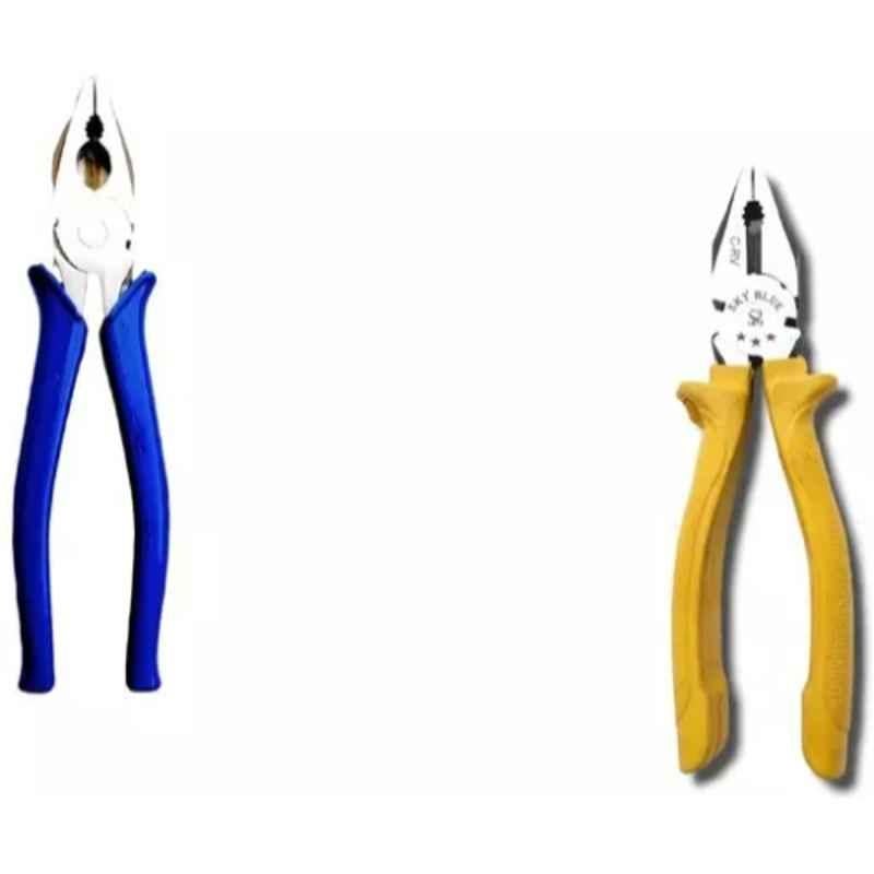 Sky Blue 2 Pcs 7.8 inch Lineman Plier Combo, SBE_PLIER_COMBO_MOD_00087