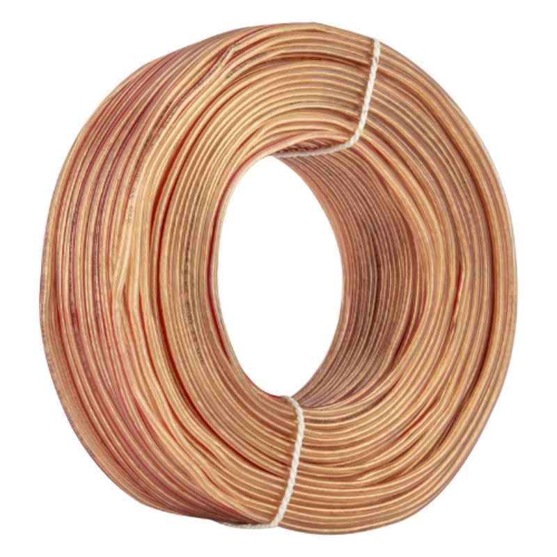 Bulk-buy Clear Wire Bare Copper Transparent Speaker Cable Red and