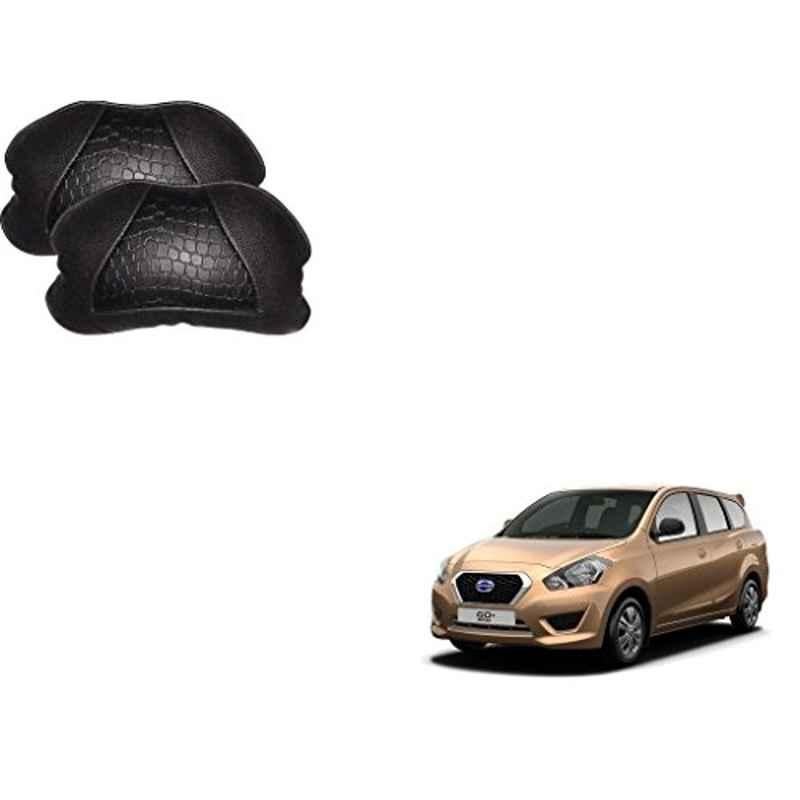 Kozdiko 2 Pcs Memory Foam Black Neck Rest Cushion Pillow Set for Datsun Go Plus
