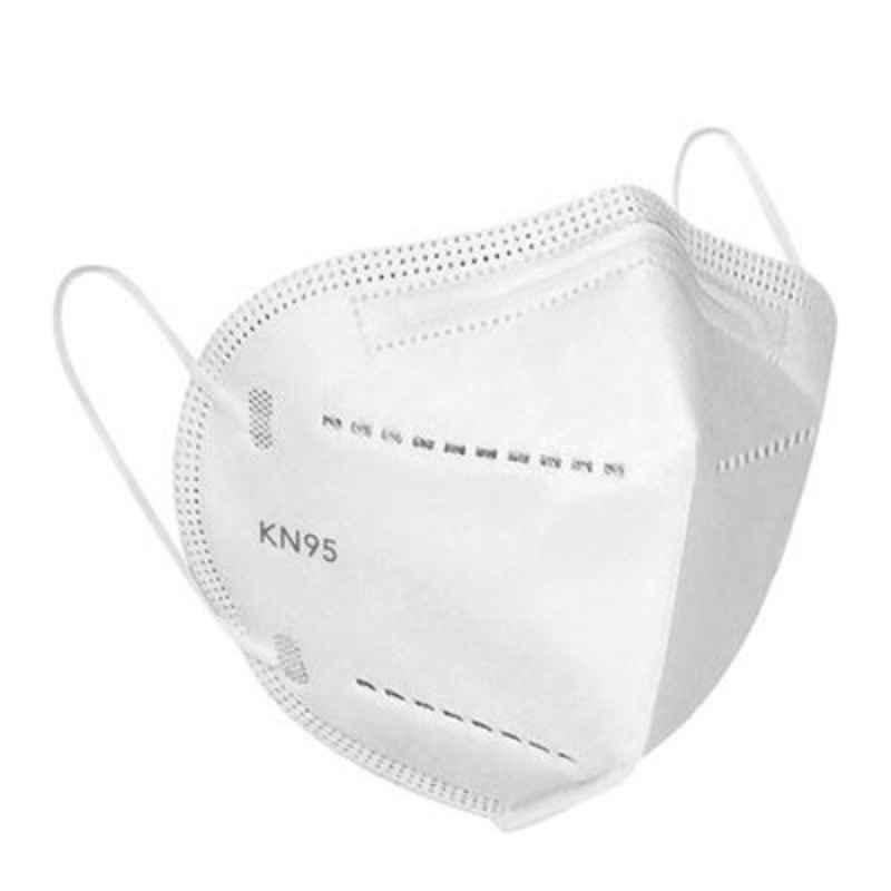 Hotpack 15cm Non Woven White Protective Face Mask, KN95