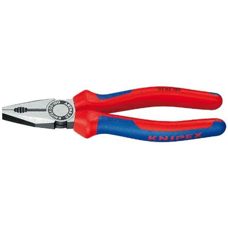 Knipex 03 02 200-Pliers (Linemans, Steel, Vinyl, Blue/Red)