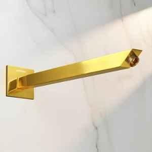 Plantex 14 inch Shower Arm for Overhead Shower/Stainless Steel Shower Pipe/Wall Mount Bathroom Fitting with 1/2 inch Thread (PVD Gold)