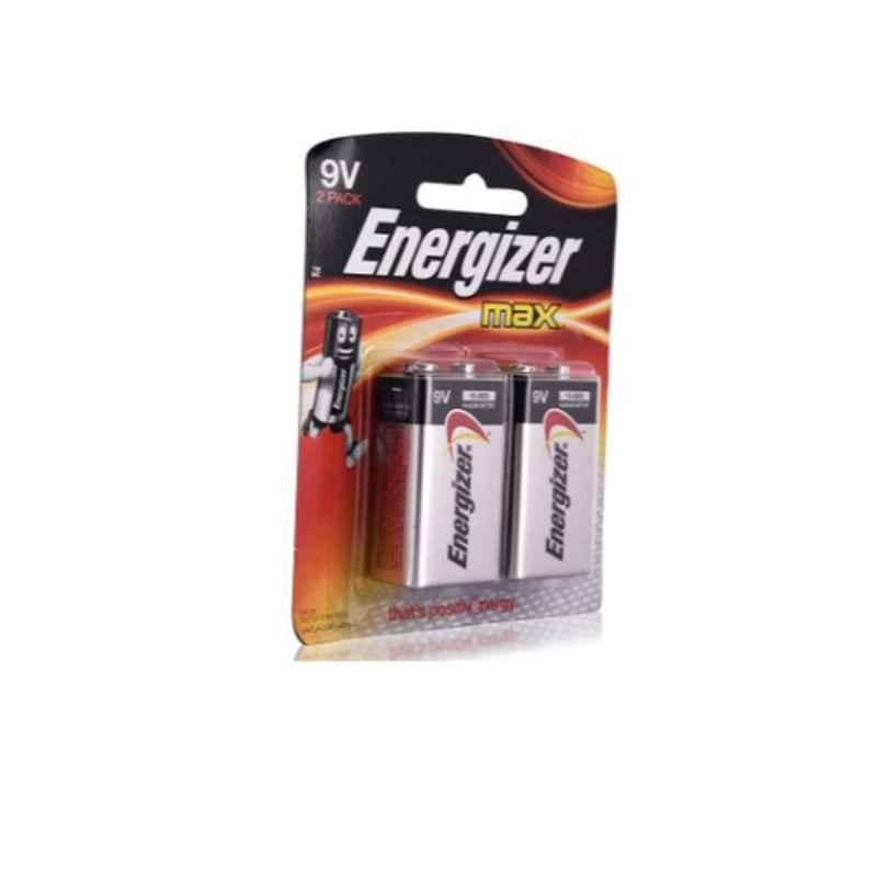 Energizer 9V Max Alkaline Battery, (Pack of 2)