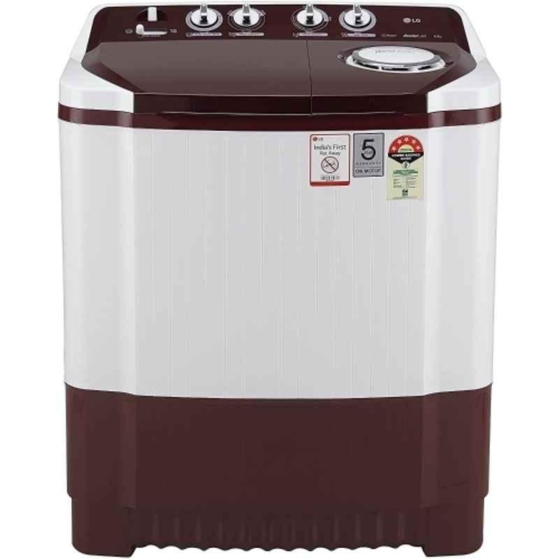 LG 8kg 5 Star Plastic White Semi Automatic Top Load Washing Machine, P8035SRAZ (MOQ-5)