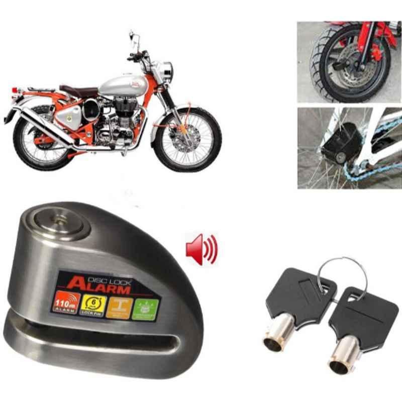 Auto Pearl Steel Black Anti-Theft Alarm Disc Brake Lock for Bullet Trials 500, Lock_540