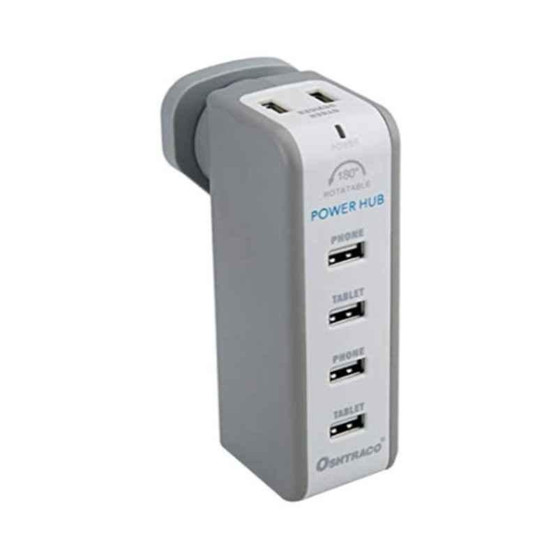 Oshtraco White Rotatable Wall Charger for Mobile Phones, OTC-UH1X6