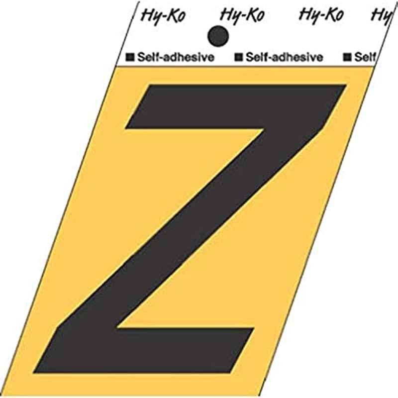 HY-KO GG-25/Z 3-1/2 inch Aluminium Black Adhesive Letter Z, 107181