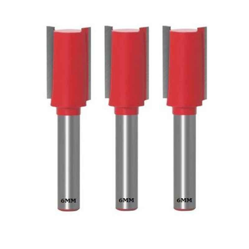 Lieutenant 13mm Cutting Dia. Straight Router Bit, Shank Diameter: 6mm (Pack of 3)
