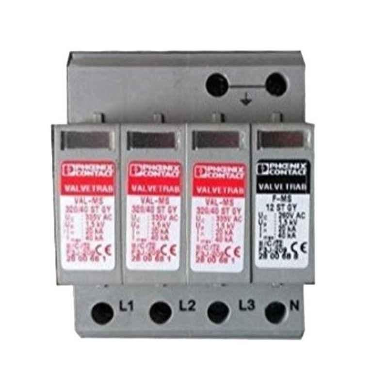 Phoenix Contact VAL-MS 320/40/3+1 GY1 Triple Phase Grey AC Surge Protection Device, 2801321