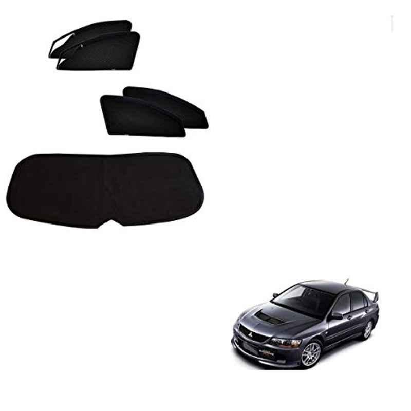 Kozdiko 5 Pcs Polyester Magnetic Zipper Car Sunshade Set with Dicky Curtain for Mitsubishi Lancer