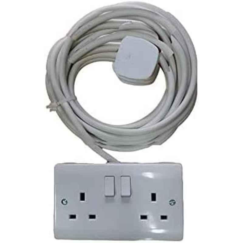 Abbasali 13A 2.5x3Core Double Socket Extension with Wire
