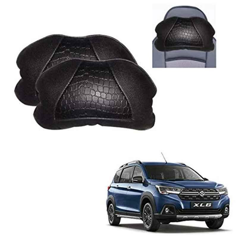 Kozdiko 2 Pcs Black Neck Rest Cushion Pillow Set for Maruti Suzuki XL6