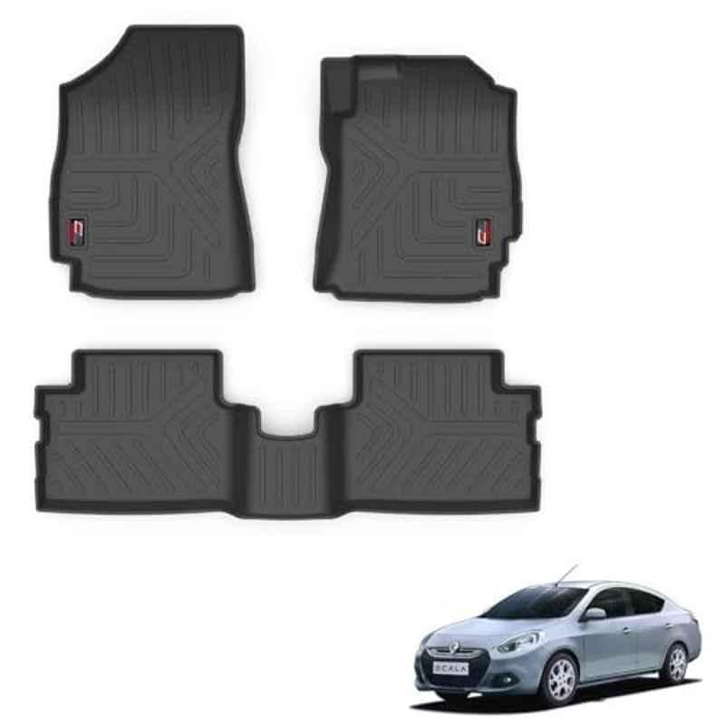 Kozdiko Thermoplastic Polyolefins 3D Life Long Car Floor Mat Set for Renault Scala