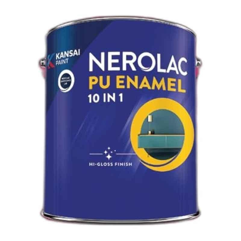 Nerolac 10 in 1 1 Litre Brilliant White PU Enamel Oil Based Paint for Wood, Metal, FastDrying, Scratch & Rust Resistant