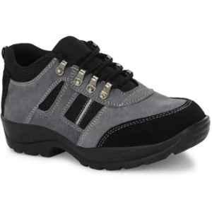 Infantry I202 Leather Steel Toe Grey Safety Shoes, Size: 7