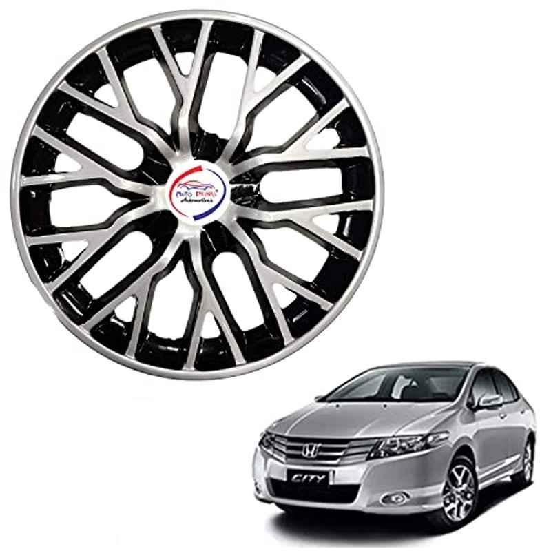 Auto Pearl 4 Pcs 15 inch ABS DC BBR04 Hubcap Wheel Cover Set with Retention Ring for Honda City Ivtec 2011