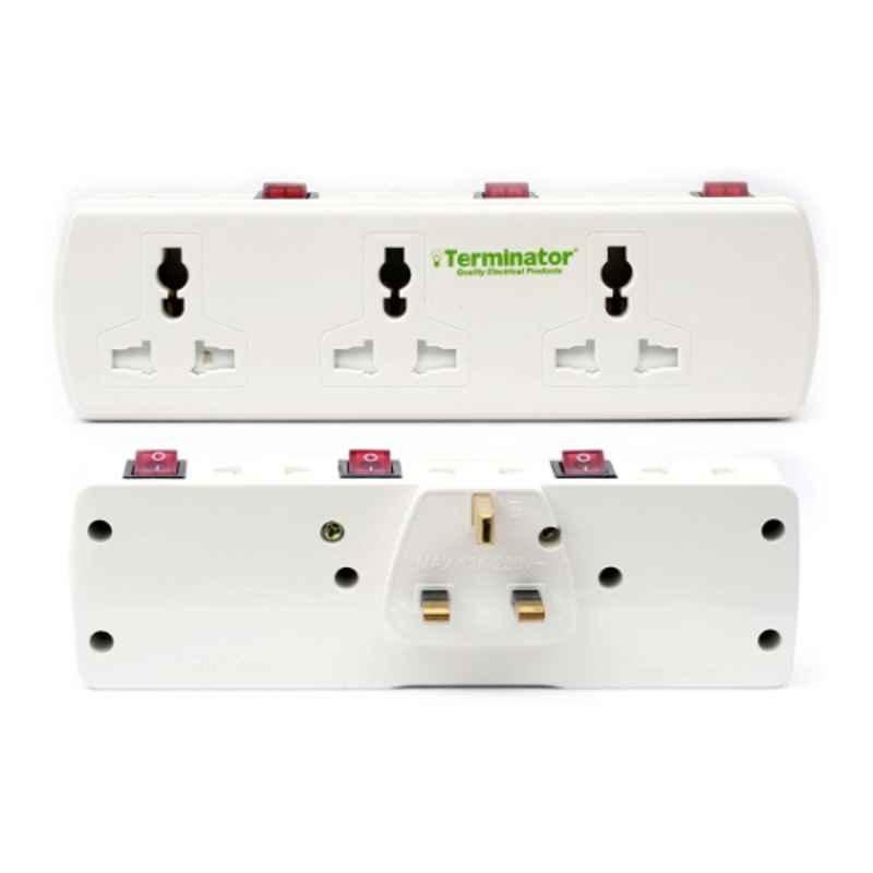 Terminator 3250W 13A 6 Way Universal T Socket, TMA166AS