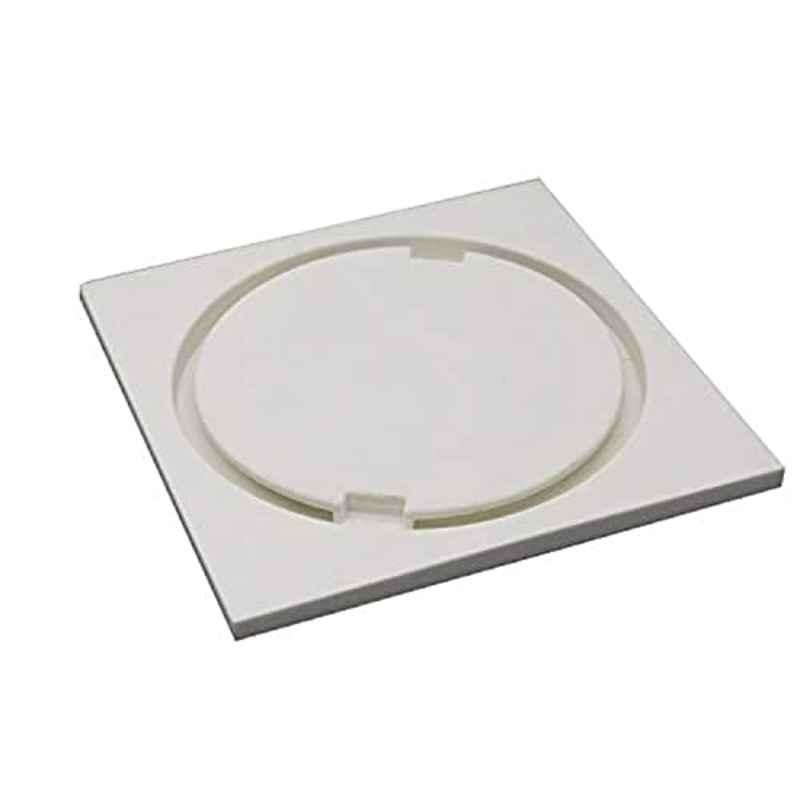 15x15cm PVC White Floor Drain (Pack of 3)