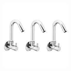 Fastgear Turbo Brass Chrome Finish Silver Sink Tap, FG2023 (Pack of 3)