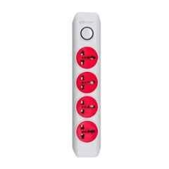 Gold Coast Electra 2m 4 Socket & 1 Switch Power Extension Board, 2179-WH