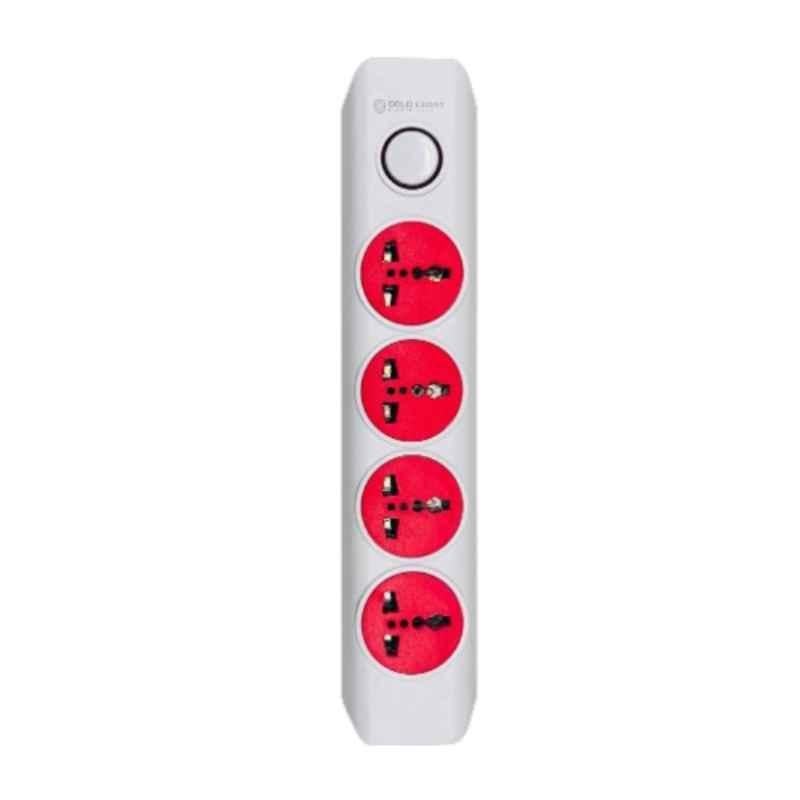 Gold Coast Electra 2m 4 Socket & 1 Switch Power Extension Board, 2179-WH