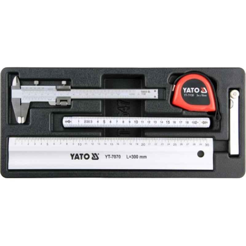 Yato 5 Pcs Measuring Tool Set with Drawer Insert , YT-55474