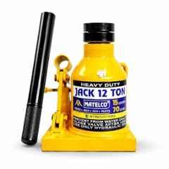 Matelco 12 Ton Hydraulic Bottle Jack with Safety Valve & Pump Handle for Car, SUV & Truck