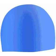 Matrica Silicone Blue Wrinkle Free Swimming Cap, Size: Free